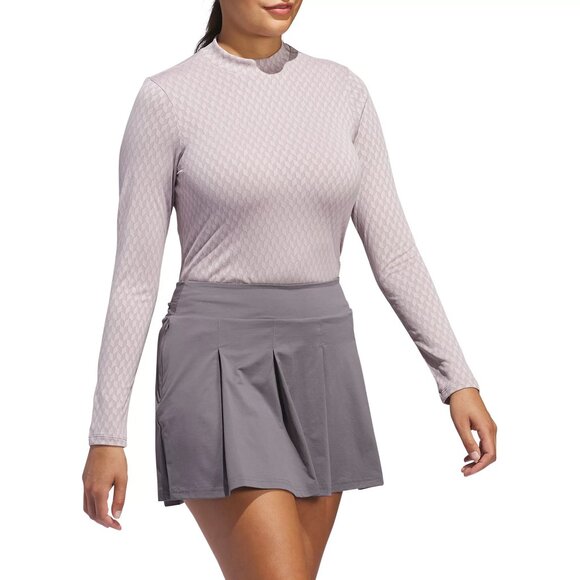 NWT Adidas Women's Med Ultimate365 Tour HEAT RDY Mock Neck Long Sleeve golf polo - Picture 3 of 15